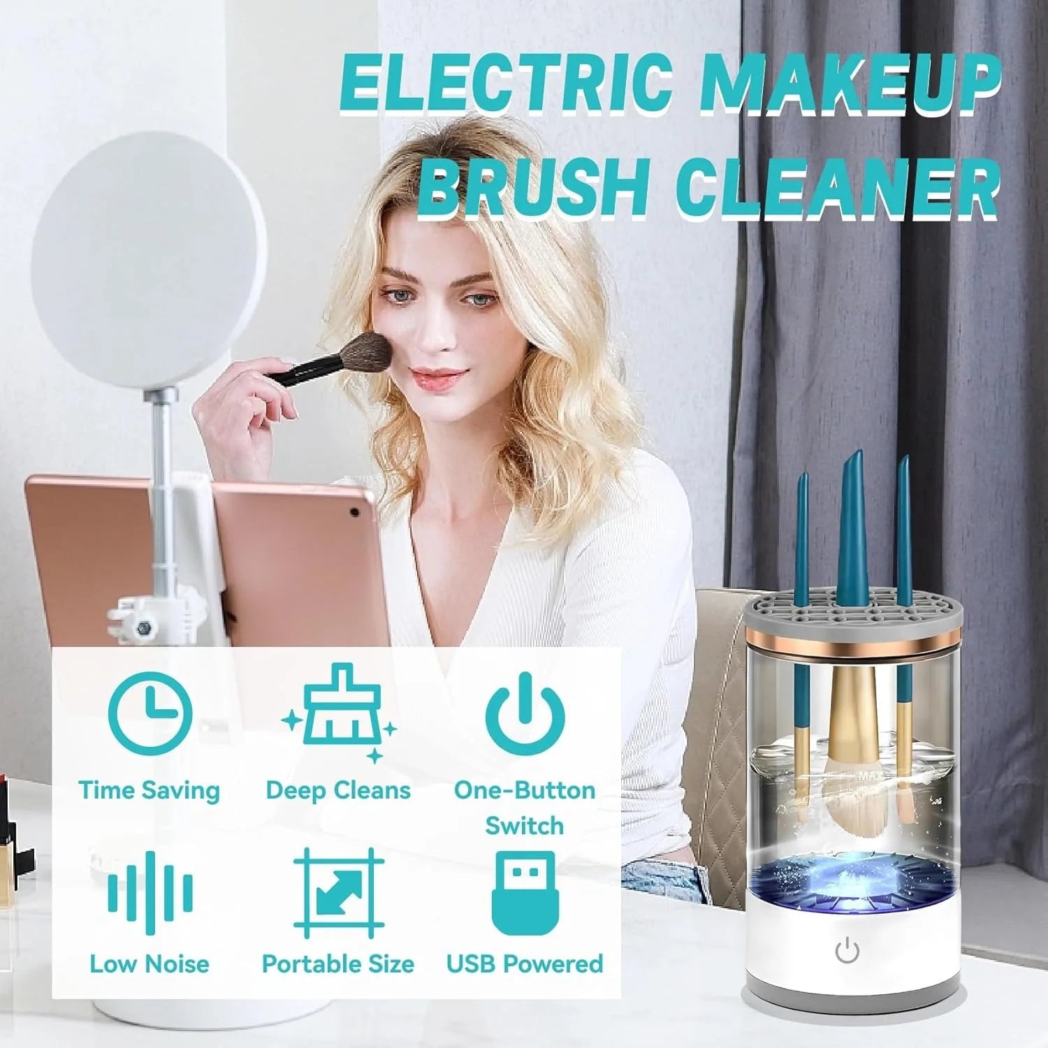 AuraBliss™ Electric Makeup Brush Cleaner