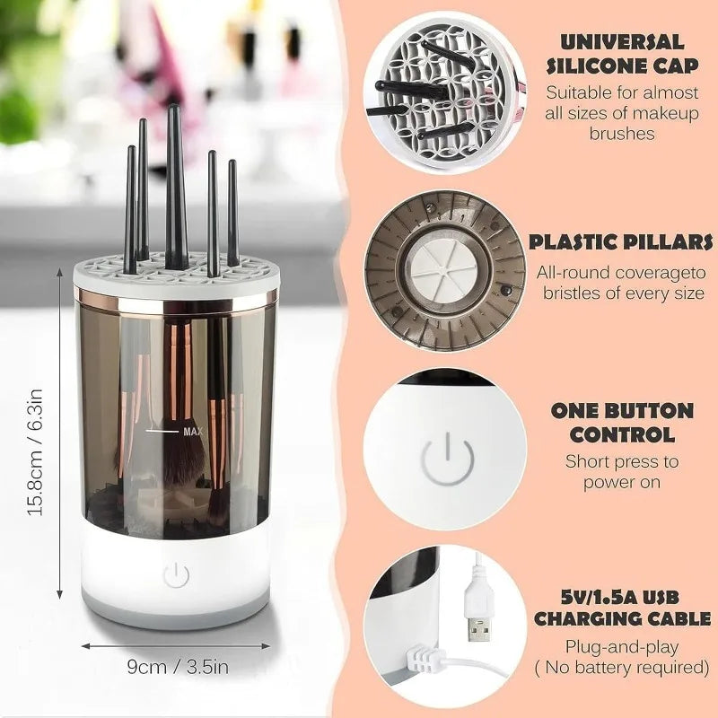 AuraBliss™ Electric Makeup Brush Cleaner