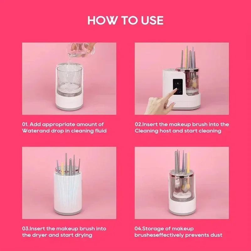 AuraBliss™ 3-in-1 Electric Makeup Brush Cleaner&Dryer
